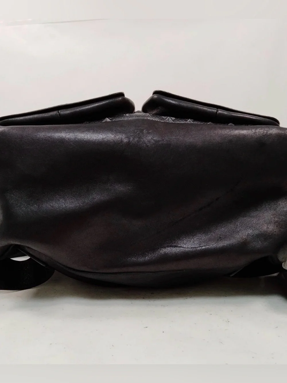 Final Price Jimmy Choo Black Star-Embossed Leather Backpack with Front Pockets